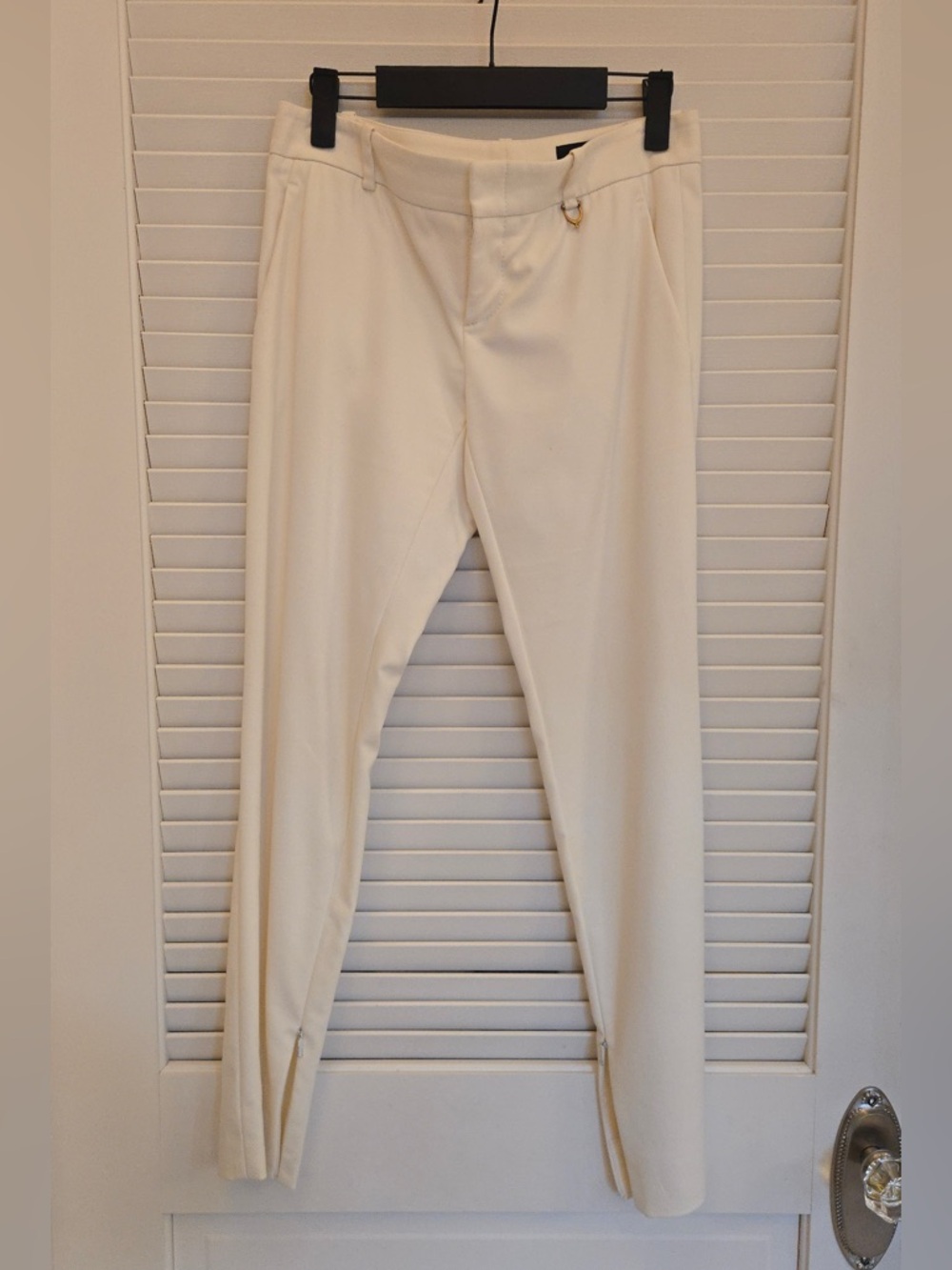 Gucci Cream Slim Ankle-Zip Trousers size 38